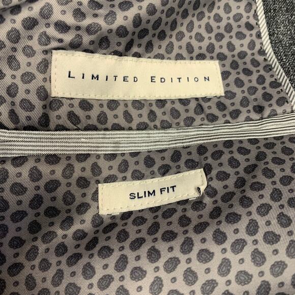 JOSEPH ABBOUD Size 40 Grey White Woven Wool Linen Sport Coat - Picture 9 of 10